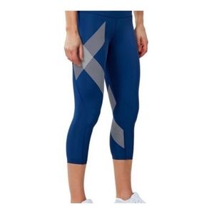 2XU Compression 7/8 Tights Leggings Blue Size Medium